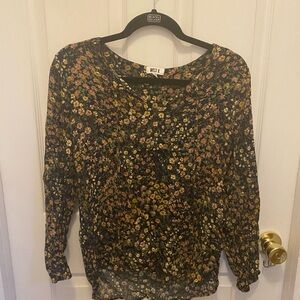 West K Black Floral Women's Tunic